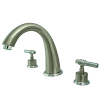 Thumbnail for Kingston Brass KS2367ML Roman Tub Faucet, Brushed Nickel/Polished Chrome - BNGBath