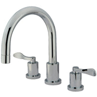 Thumbnail for Kingston Brass KS8321DFL NuWave French Roman Tub Faucet, Polished Chrome - BNGBath