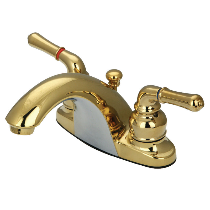 Kingston Brass KB7642NML 4 in. Centerset Bathroom Faucet, Polished Brass - BNGBath