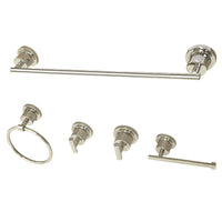 Thumbnail for Kingston Brass BAH8212478PN Concord 5-Piece Bathroom Accessory Set, Polished Nickel - BNGBath