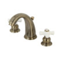 Thumbnail for Kingston Brass KB983PXAB Victorian 2-Handle 8 in. Widespread Bathroom Faucet, Antique Brass - BNGBath