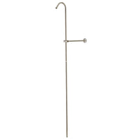 Thumbnail for Kingston Brass CCR608 Vintage Shower Riser And Wall Support, Brushed Nickel - BNGBath