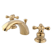 Thumbnail for Kingston Brass KB942AX Victorian Mini-Widespread Bathroom Faucet, Polished Brass - BNGBath