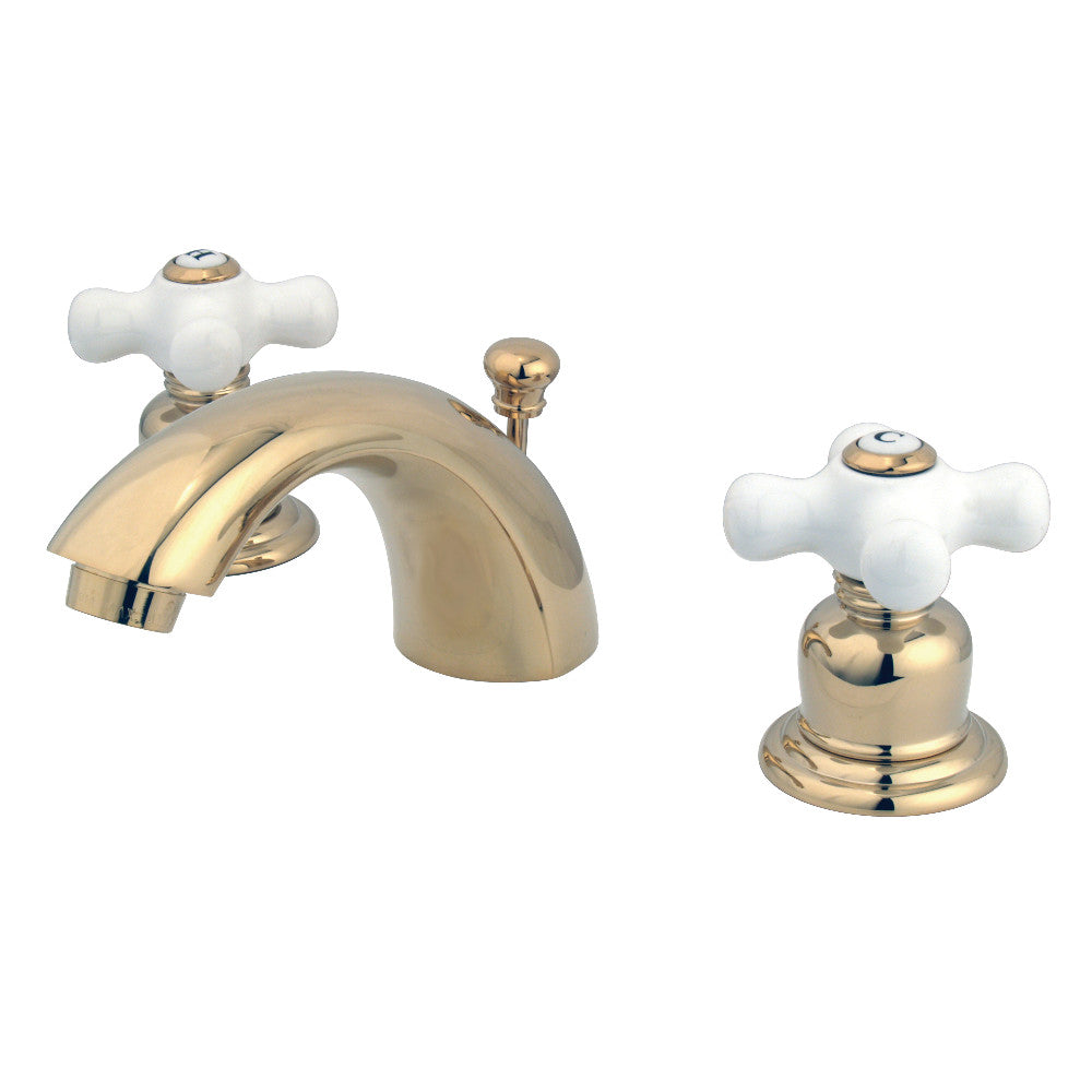 Kingston Brass KB952PX Victorian Mini-Widespread Bathroom Faucet, Polished Brass - BNGBath