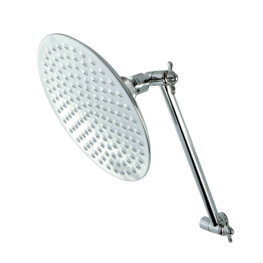 Kingston Brass CK136K1 Victorian Showerhead and High Low Adjustable Arm In Retail Packaging, Polished Chrome - BNGBath