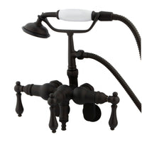 Thumbnail for Kingston Brass CC419T5 Vintage Adjustable Center Wall Mount Tub Faucet, Oil Rubbed Bronze - BNGBath