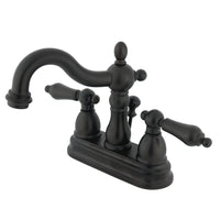 Thumbnail for Kingston Brass KB1605AL Heritage 4 in. Centerset Bathroom Faucet, Oil Rubbed Bronze - BNGBath