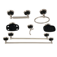 Thumbnail for Kingston Brass BAK9110BN1 Water Onyx 7-Piece Bathroom Accessory Set, Brushed Nickel - BNGBath