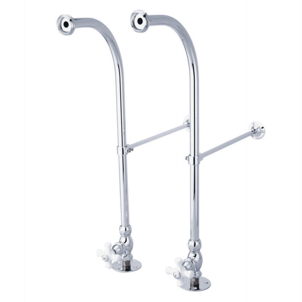 Kingston Brass CC451CX Rigid Freestand Supplies with Stops, Polished Chrome - BNGBath