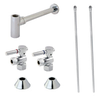Thumbnail for Kingston Brass CC43101DLLKB30 Modern Plumbing Sink Trim Kit with Bottle Trap, Polished Chrome - BNGBath