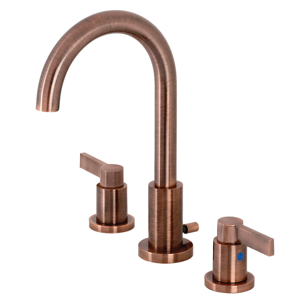 Fauceture FSC892NDLAC NuvoFusion Widespread Bathroom Faucet, Antique Copper - BNGBath