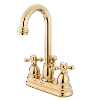 Thumbnail for Kingston Brass KB3612AX 4 in. Centerset Bathroom Faucet, Polished Brass - BNGBath