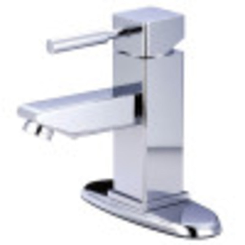 Kingston Brass KS8441DL Concord Single-Handle Bathroom Faucet with Push Pop-Up and Cover Plate, Polished Chrome - BNGBath
