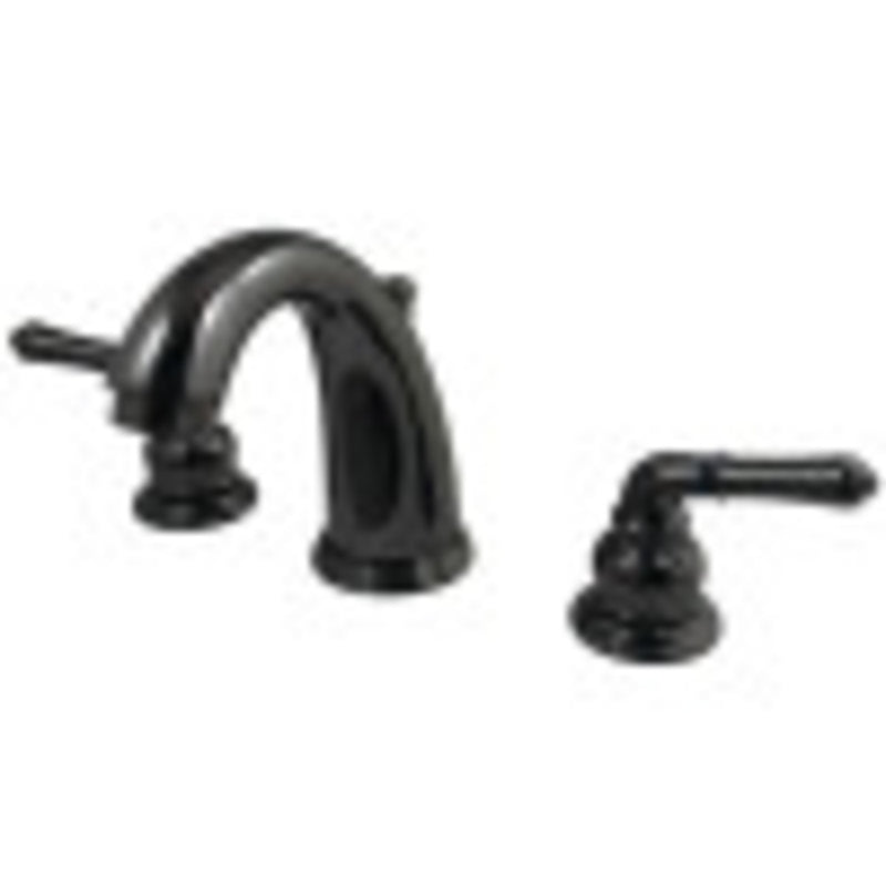 Kingston Brass NB980 Widespread Bathroom Faucet, Black Stainless Steel - BNGBath