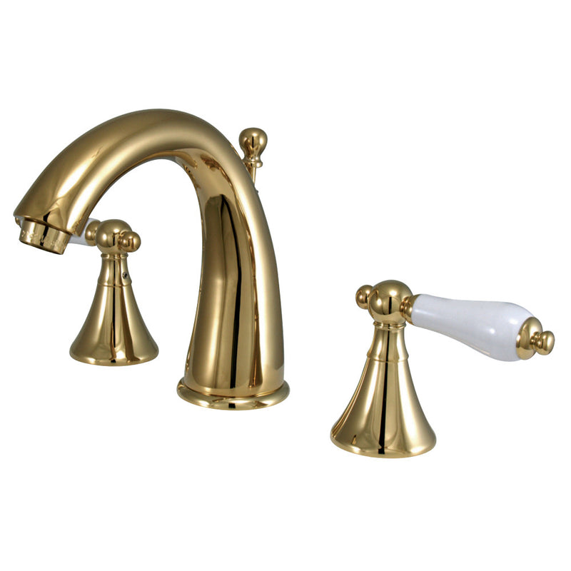 Kingston Brass KS2972PL 8 in. Widespread Bathroom Faucet, Polished Brass - BNGBath