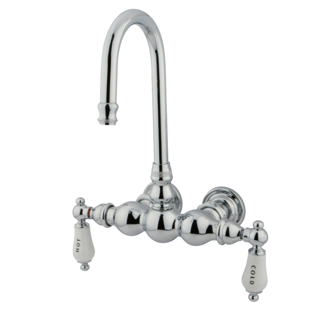 Kingston Brass CC4T1 Vintage 3-3/8-Inch Wall Mount Tub Faucet, Polished Chrome - BNGBath