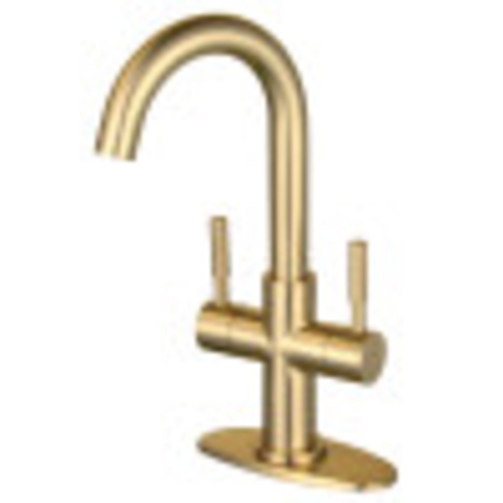 Fauceture LS8453DL Concord Two-Handle Bathroom Faucet with Push Pop-Up, Brushed Brass - BNGBath