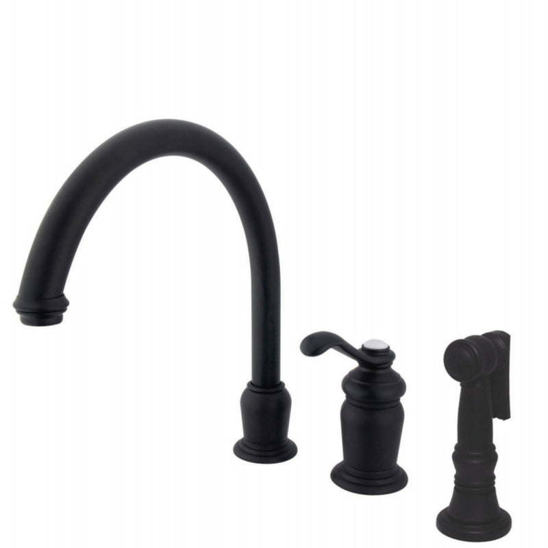 Kingston Brass KS7825TLBS Single-Handle Widespread Kitchen Faucet, Oil Rubbed Bronze - BNGBath