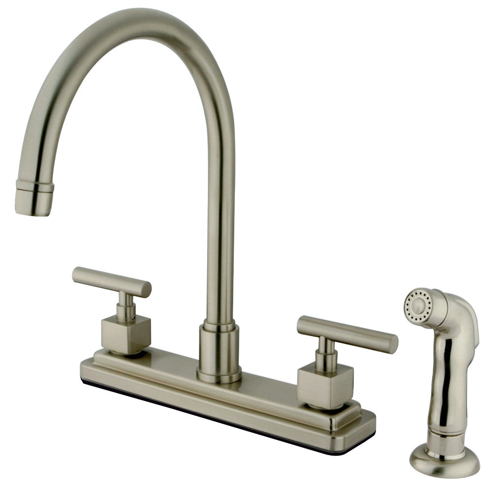 Kingston Brass KS8798CQL Claremont Centerset Kitchen Faucet, Brushed Nickel - BNGBath