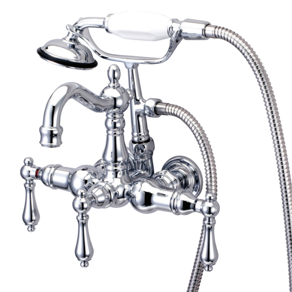 Kingston Brass CC1008T1 Vintage 3-3/8-Inch Wall Mount Tub Faucet, Polished Chrome - BNGBath
