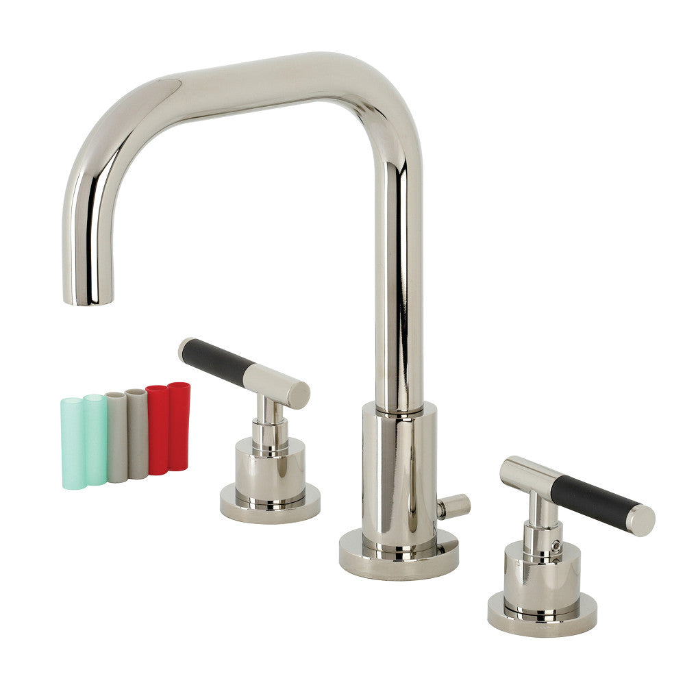Fauceture FSC8939CKL Kaiser Widespread Bathroom Faucet with Brass Pop-Up, Polished Nickel - BNGBath