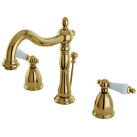 Thumbnail for Kingston Brass KB1972PL Heritage Widespread Bathroom Faucet with Brass Pop-Up, Polished Brass - BNGBath