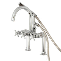 Thumbnail for Aqua Vintage AE8101DX Concord 7-Inch Deck Mount Clawfoot Tub Faucet, Polished Chrome - BNGBath