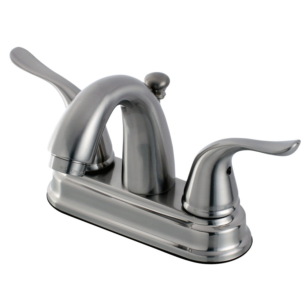 Kingston Brass FB5618YL 4 in. Centerset Bathroom Faucet, Brushed Nickel - BNGBath