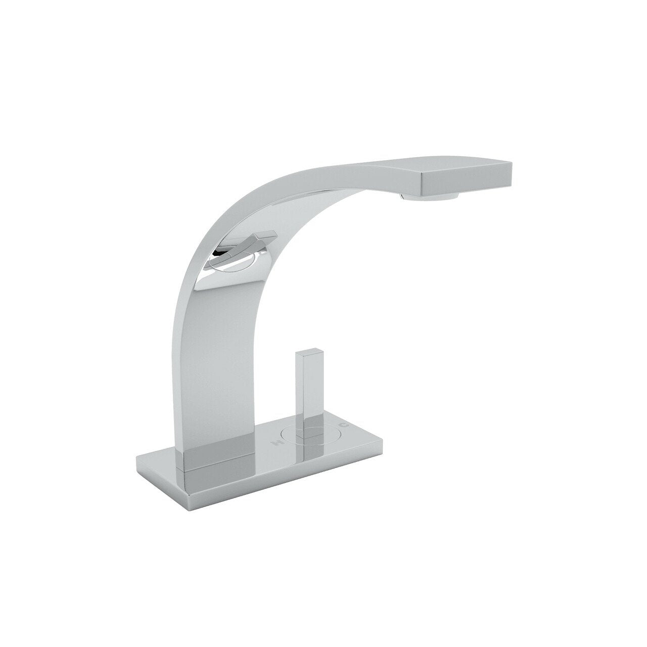 ROHL Wave High Neck Single Lever Deck Mount Bathroom Faucet - BNGBath