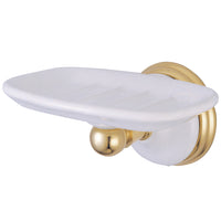 Thumbnail for Kingston Brass BA1115PB Victorian Wall-Mount Soap Dish, Polished Brass - BNGBath