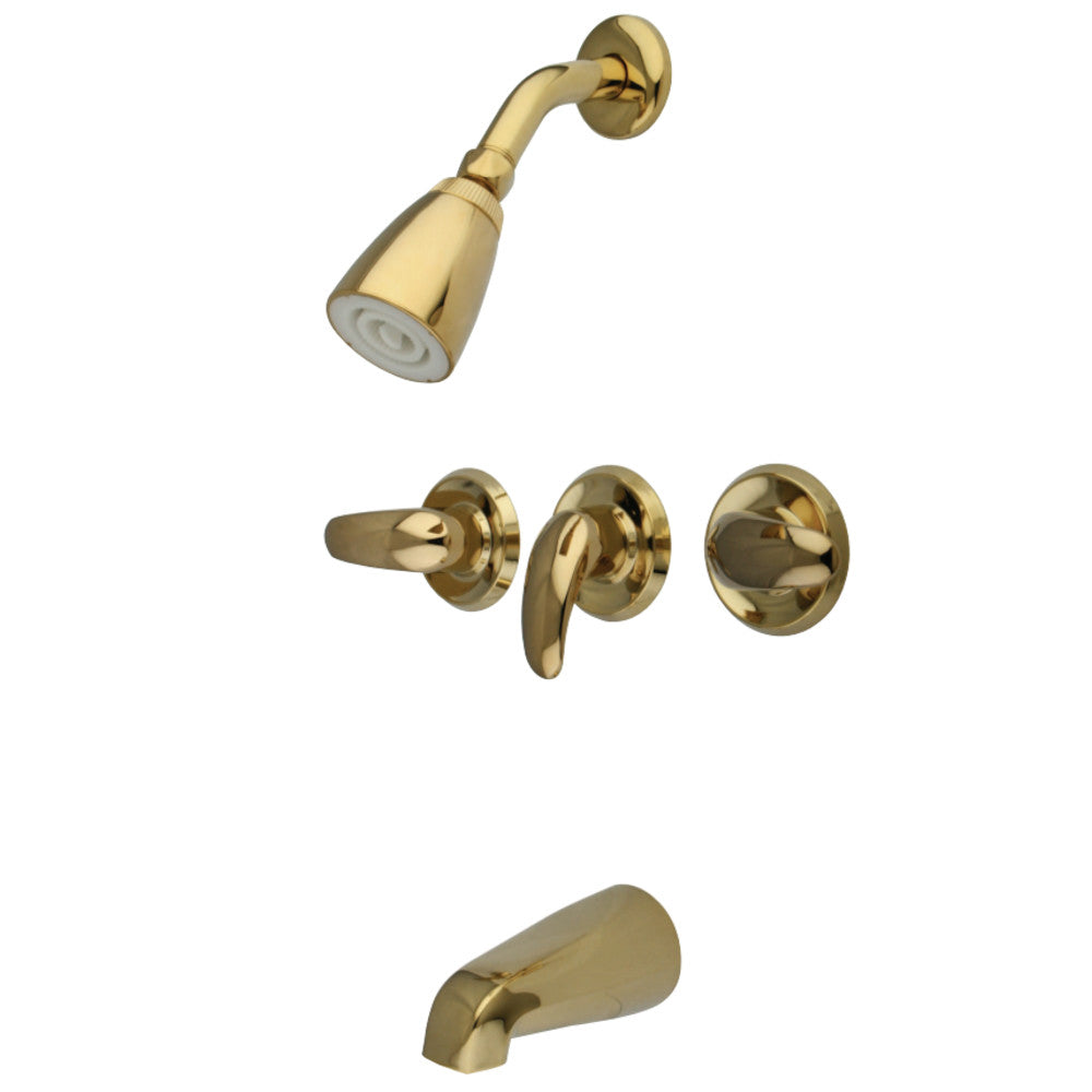 Kingston Brass KB232LL Tub and Shower Faucet, Polished Brass - BNGBath