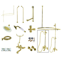 Thumbnail for Kingston Brass CCK1182PX Vintage Clawfoot Tub Faucet Package, Polished Brass - BNGBath
