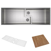 Thumbnail for ROHL Culinario Double Bowl Ultimate Water Appliance Stainless Steel Sink with Cutting Board - BNGBath