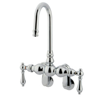 Thumbnail for Kingston Brass CC82T1 Vintage Adjustable Center Wall Mount Tub Faucet, Polished Chrome - BNGBath