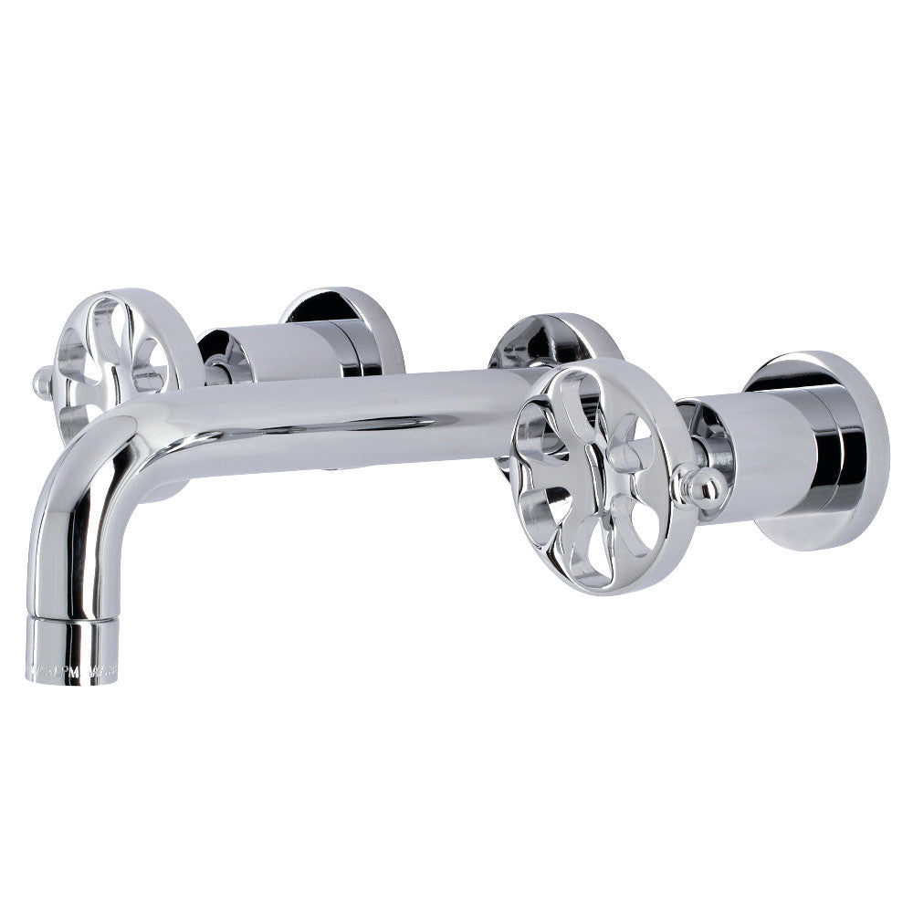 Kingston Brass KS8121RX Belknap Two-Handle Wall Mount Bathroom Faucet, Polished Chrome - BNGBath