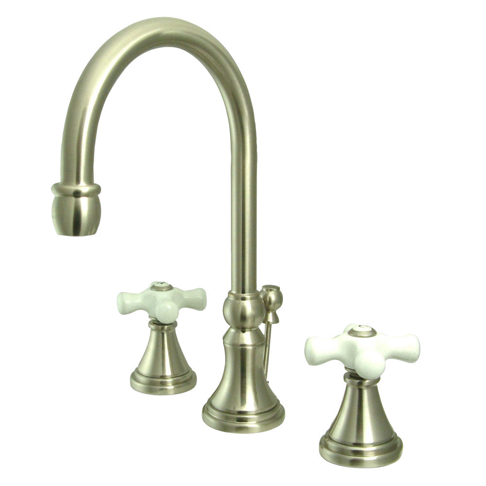Kingston Brass KS2988PX 8 in. Widespread Bathroom Faucet, Brushed Nickel - BNGBath