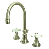 Thumbnail for Kingston Brass KS2988PX 8 in. Widespread Bathroom Faucet, Brushed Nickel - BNGBath