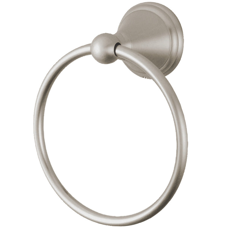 Kingston Brass BA2974SN Governor Towel Ring, Brushed Nickel - BNGBath