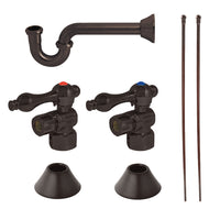 Thumbnail for Kingston Brass CC43105LKB30 Traditional Plumbing Sink Trim Kit with P-Trap, Oil Rubbed Bronze - BNGBath