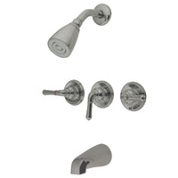 Thumbnail for Kingston Brass KB238 Tub and Shower Faucet, Brushed Nickel - BNGBath