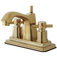 Thumbnail for Kingston Brass KS8642DX 4 in. Centerset Bathroom Faucet, Polished Brass - BNGBath