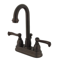 Thumbnail for Kingston Brass KB3615FL 4 in. Centerset Bathroom Faucet, Oil Rubbed Bronze - BNGBath