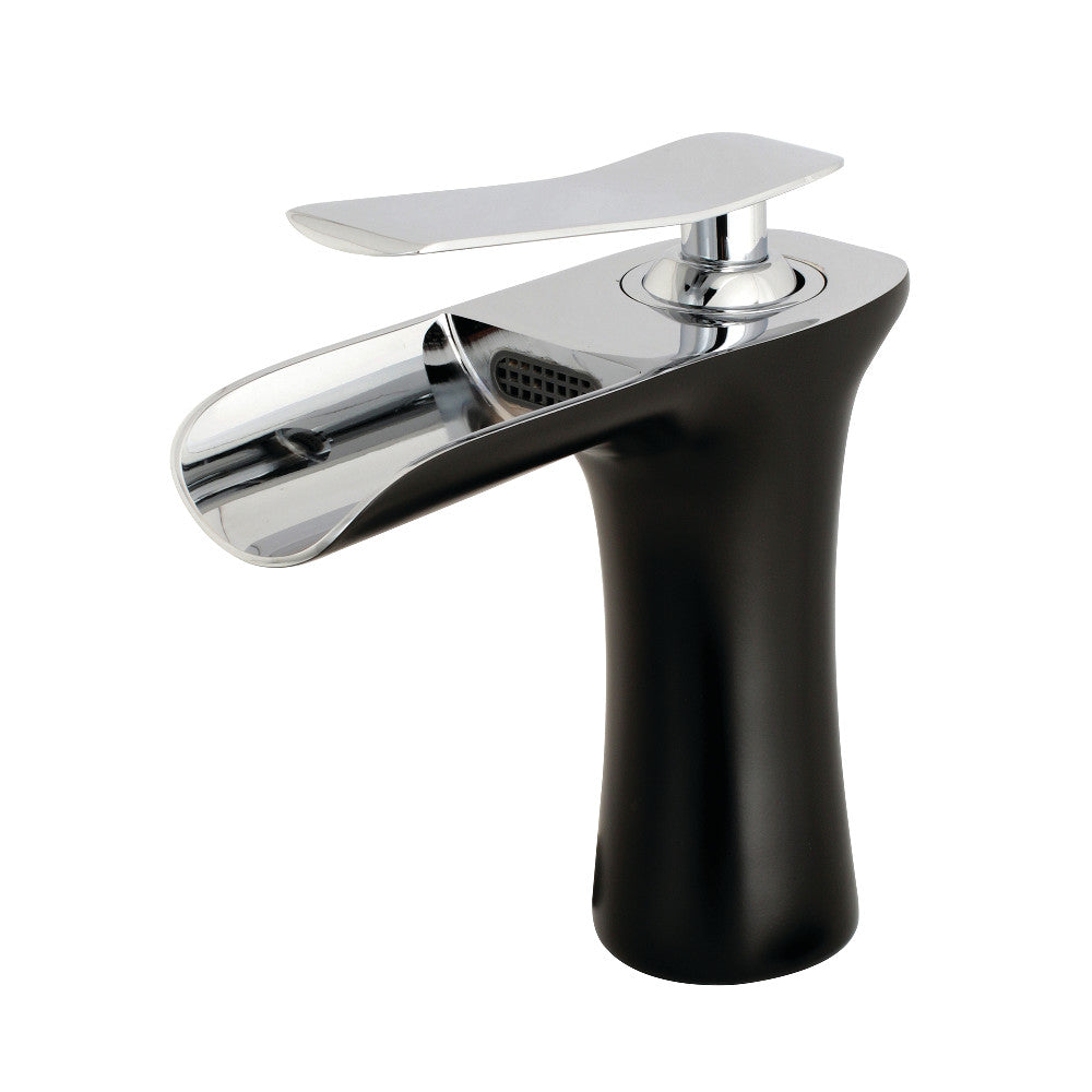Fauceture LS8427QLL Executive Single-Handle Bathroom Faucet, Matte Black/Chrome - BNGBath