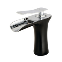 Thumbnail for Fauceture LS8427QLL Executive Single-Handle Bathroom Faucet, Matte Black/Chrome - BNGBath