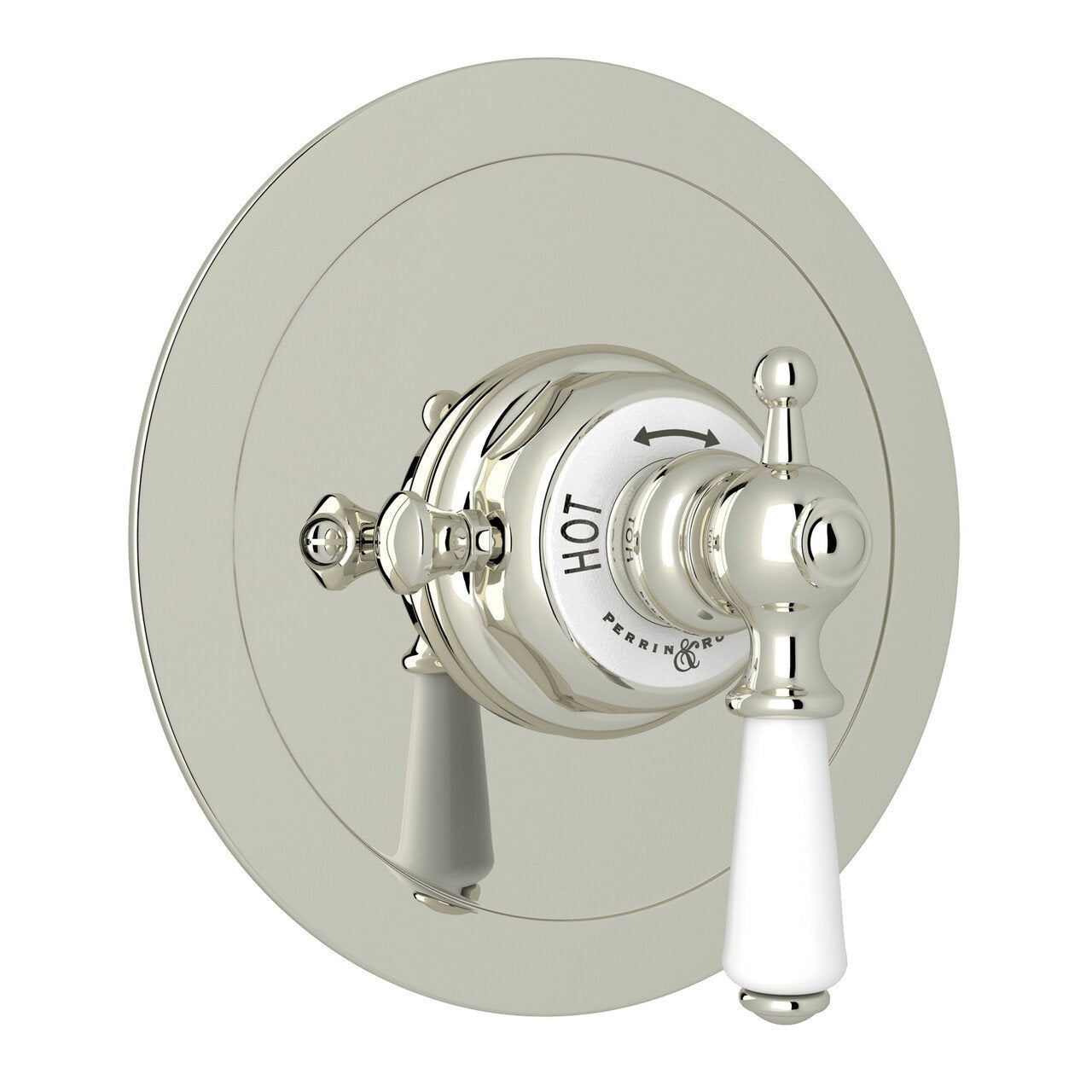 Perrin & Rowe Edwardian Era Round Thermostatic Trim Plate without Volume Control - BNGBath