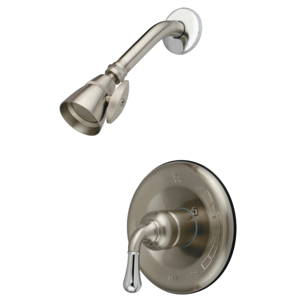 Kingston Brass GKB1637SO Magellan Single Handle Shower Faucet, Brushed Nickel/Polished Chrome - BNGBath