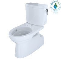 Thumbnail for TOTO Vespin II 1G Two-Piece Elongated 1.0 GPF Universal Height Skirted Toilet with CeFiONtect and Right-Hand Trip Lever,  - CST474CUFRG#01 - BNGBath
