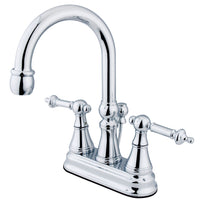 Thumbnail for Kingston Brass KS2611TL 4 in. Centerset Bathroom Faucet, Polished Chrome - BNGBath