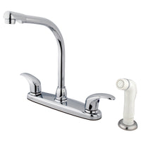 Thumbnail for Kingston Brass KB711LL Legacy 8-Inch Centerset Kitchen Faucet, Polished Chrome - BNGBath