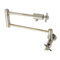 Thumbnail for Kingston Brass KS4106DX Concord Wall Mount Pot Filler, Polished Nickel - BNGBath